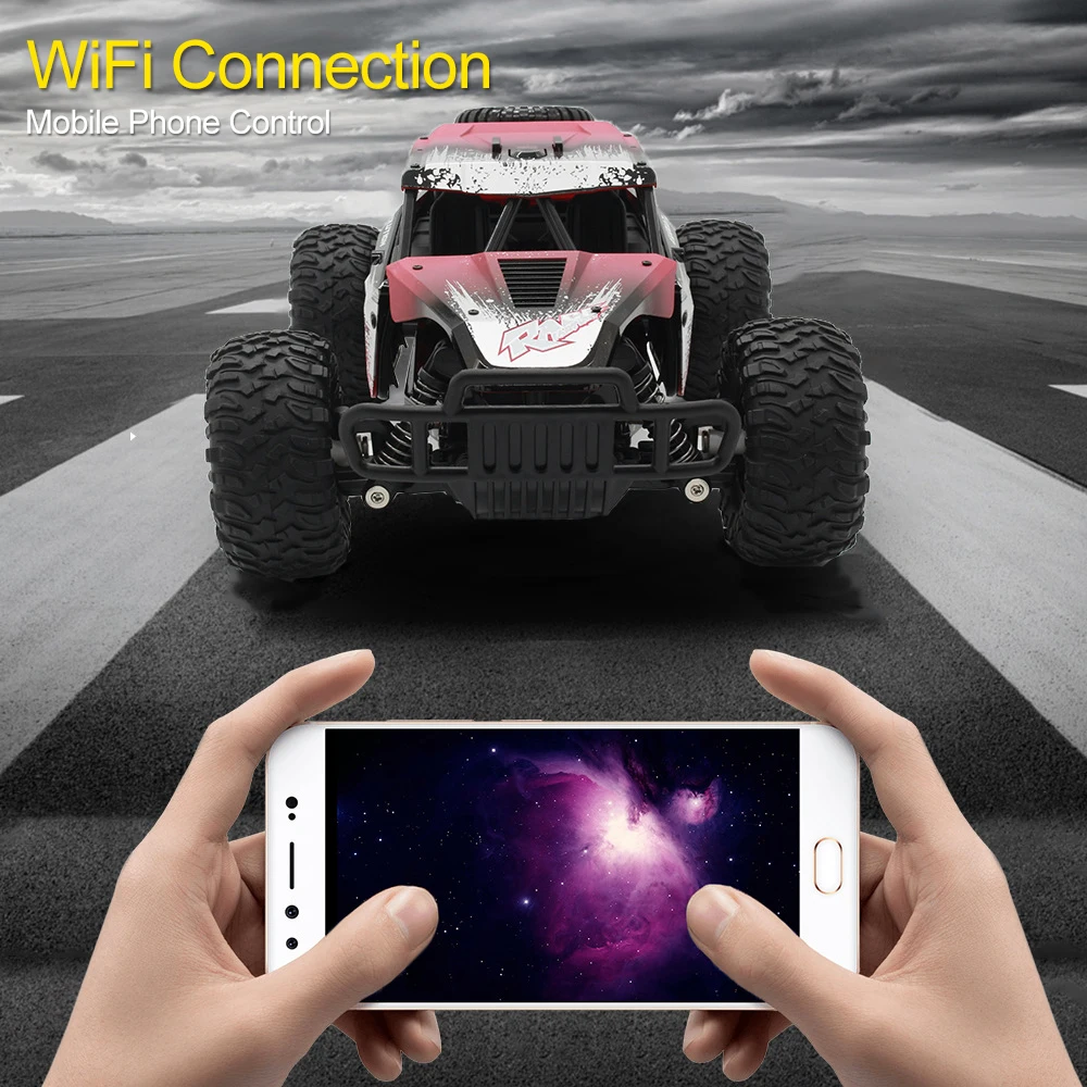

RC Car 4WD 4x4 offroad phone wifi link control with HD camera Driving Car Drive Remote Control Car Model dirt bike Toys for kids