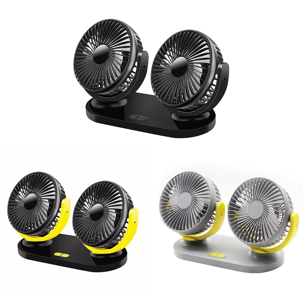Vehicle Fan 12V 24V Small Electric Fan for General Motor and Dual Head Shaking USB Fan for Large Freight Vehicles for SUV Trucks Vehicle Fan 12V 24V Small Electric Fan for General Motor and Dual Head Shaking USB Fan for Large Freight Vehicles for SUV Trucks