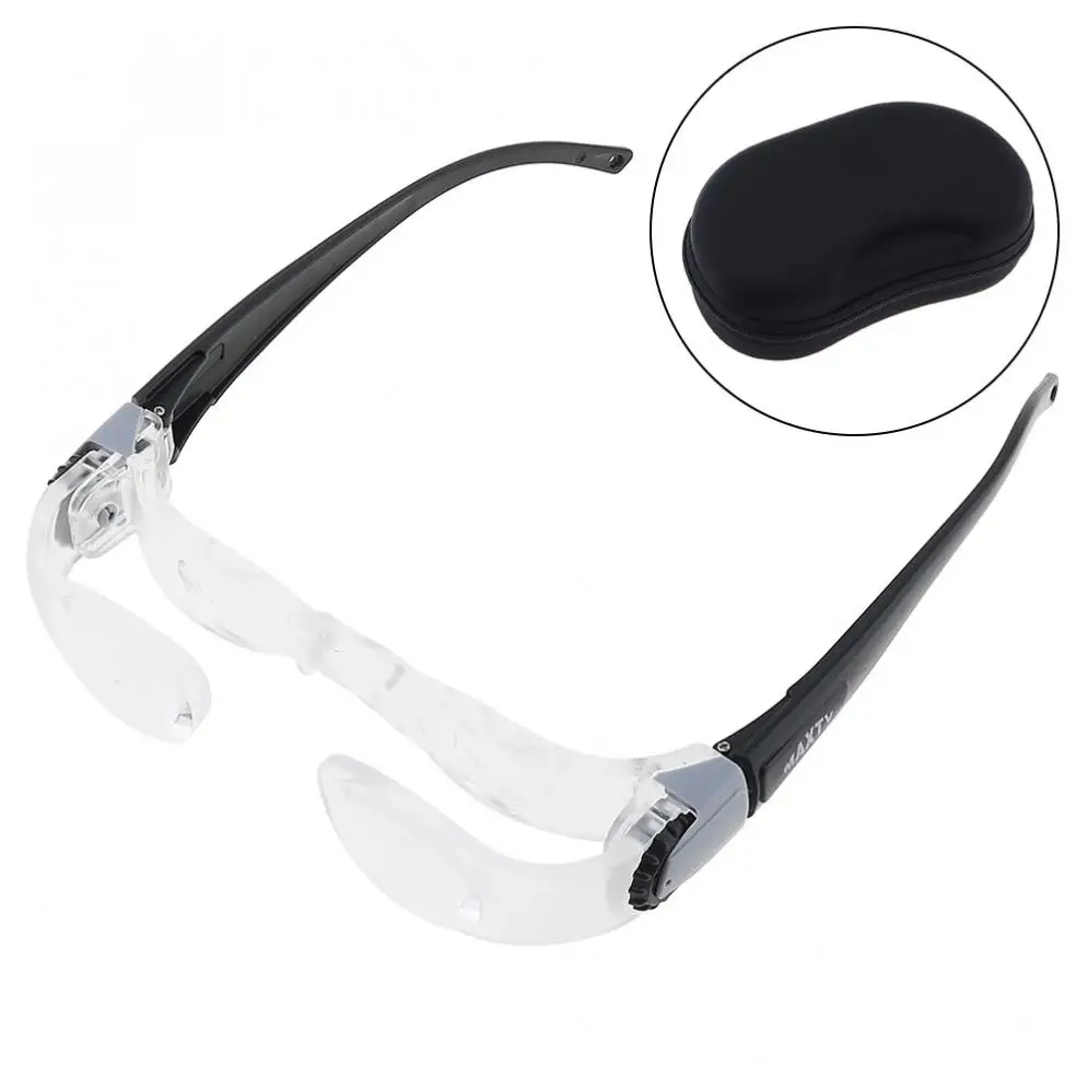 baratas 2.1X 0 300 Graus ABS + Acrílico Lentes Ópticas Óculos de Televisão Ajustável Portátil Lupa para Assistir TV