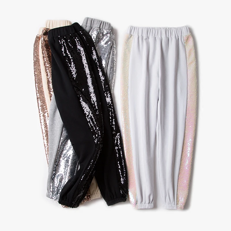 

Winter new sequined fashion casual loose loose trousers temperament fashion pants