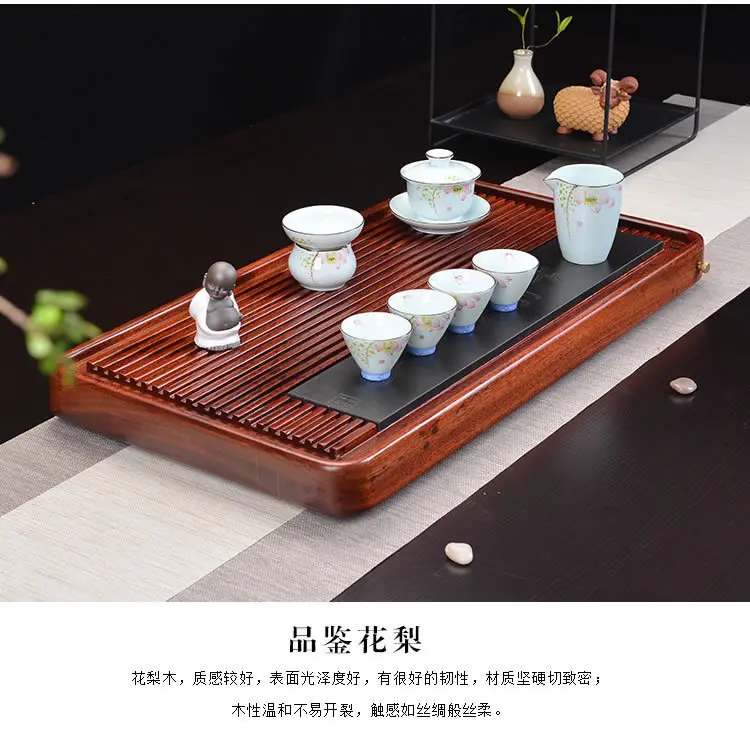 Палисандр твердый деревянный поднос для час бутик Китайский кунг-фу чайный поднос кофейный для дома и офиса украшение стола аксессуары для чая