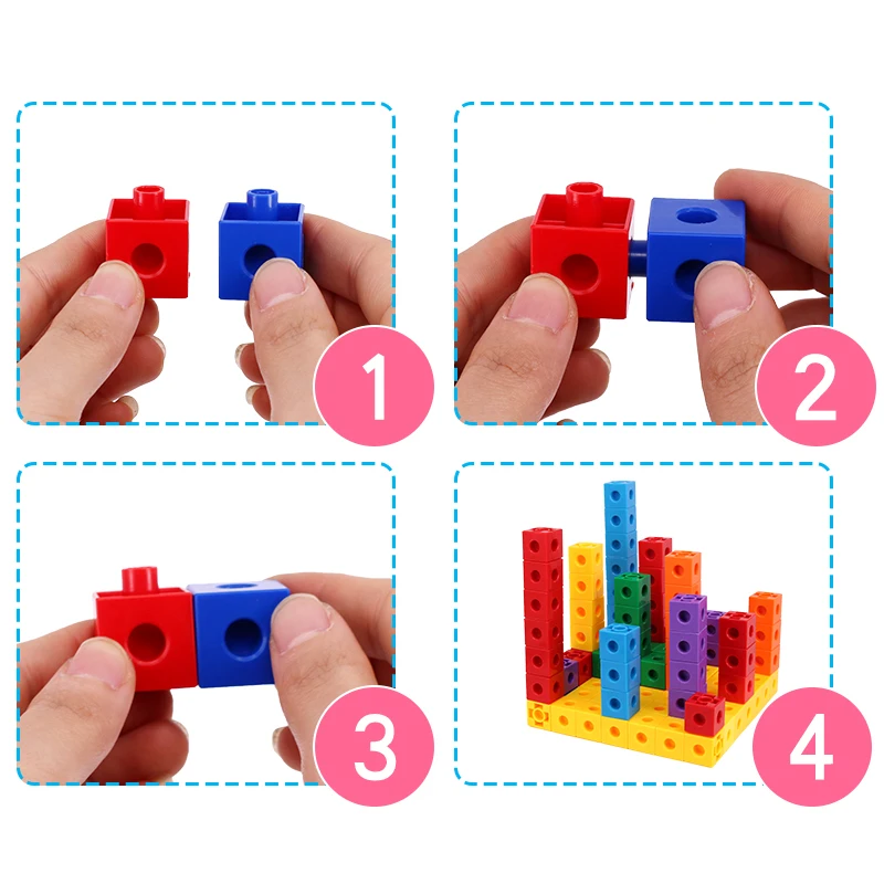 100pcs Construction Toy Kids Cube Building Blocks Educational Toys For Children juguetes Baby DIY Design Funny Bricks brinquedos