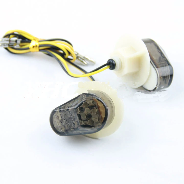 Motorcycle LED Flush Mount Blinker Smoke Turn Signals Indicators for