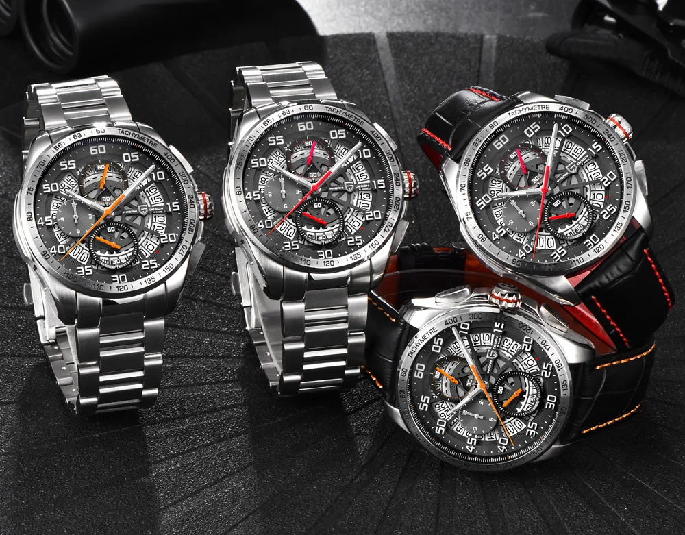 PAGANI Дизайн военные мужские часы брендовые роскошные часы Спортивные Хронограф КОЖА водонепроницаемые кварцевые часы для мужчин Relogio Masculino