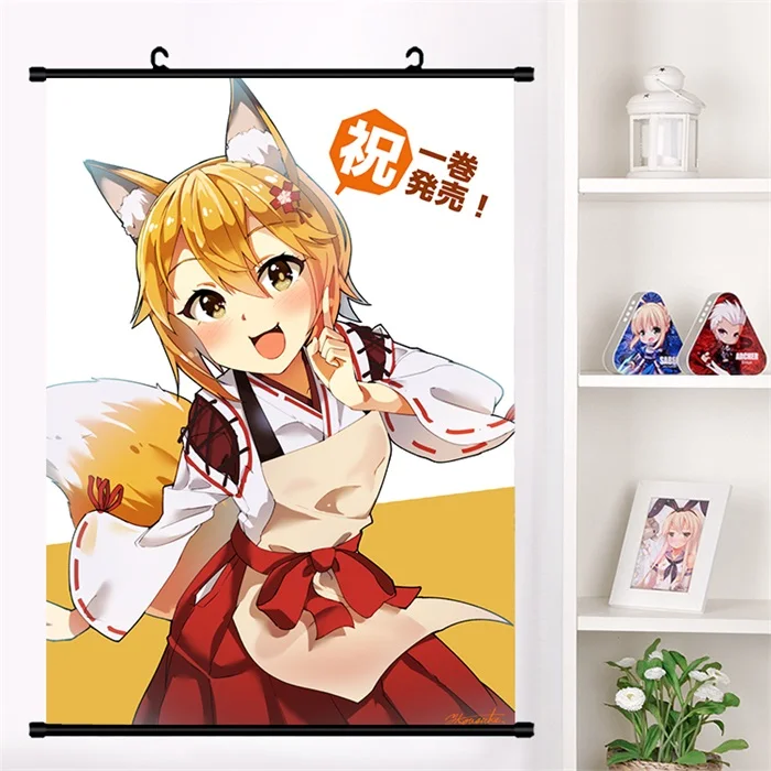 Аниме Sewayaki Kitsune no Senko-san Senko Nakano Shiro Настенная роспись плакат Настенные подвесные плакаты коллекция домашнего декора - Цвет: G