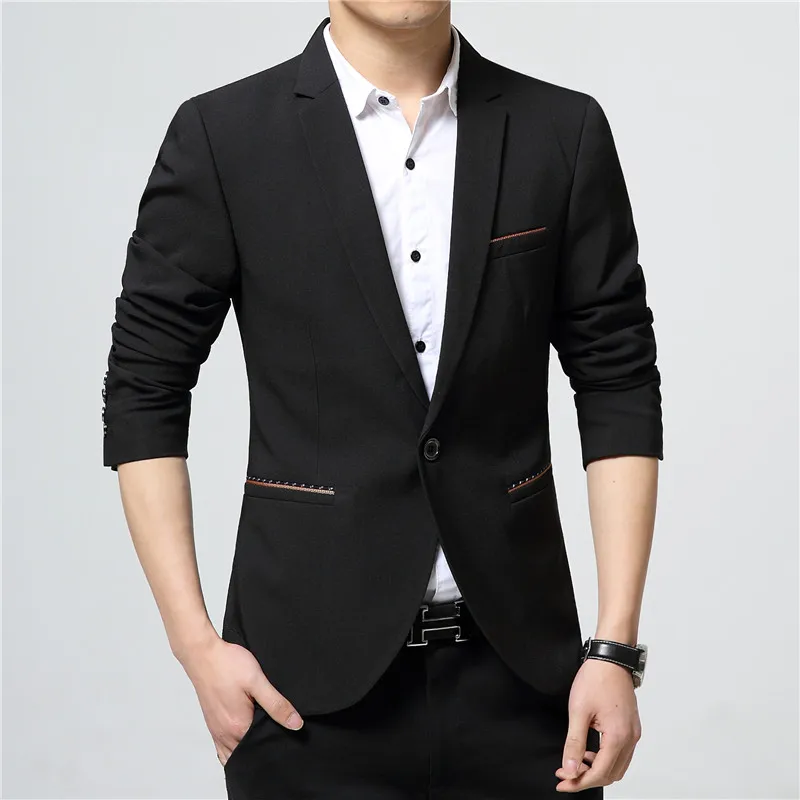 VERSMA Korean Slim Fit Business Blazer Men Designer Style Mens Suits ...