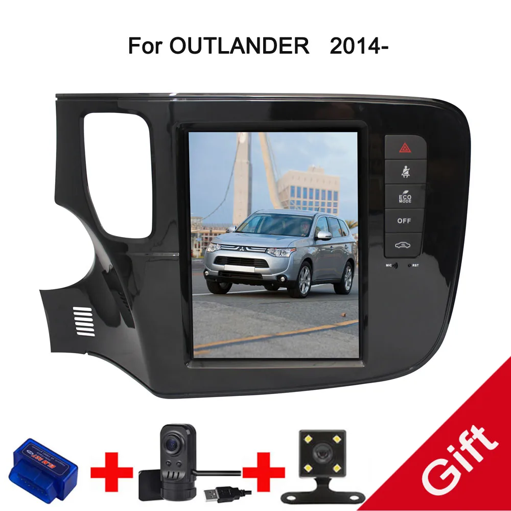 10 4 &quotТесла Тип Android 7 1/6 0 подходит для MITSUBISHI OUTLANDER 2014 2015 2016 2017 2018 автомобильный DVD