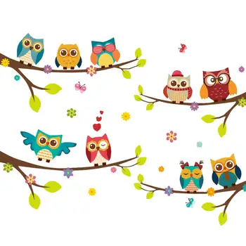 

Wall Sticker Tree Owl Bird Pattern Wall Decal Child Room Nursery Baby Boy Girl Bedroom #BO