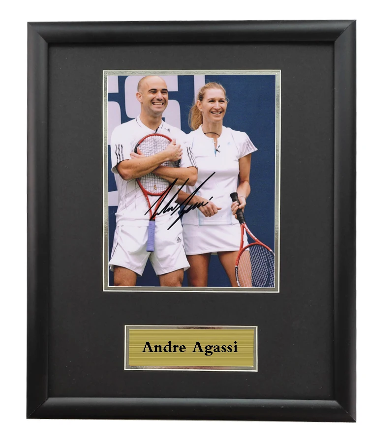 

Memorabilia Andre Agassi tennis SA COA Photo Framed