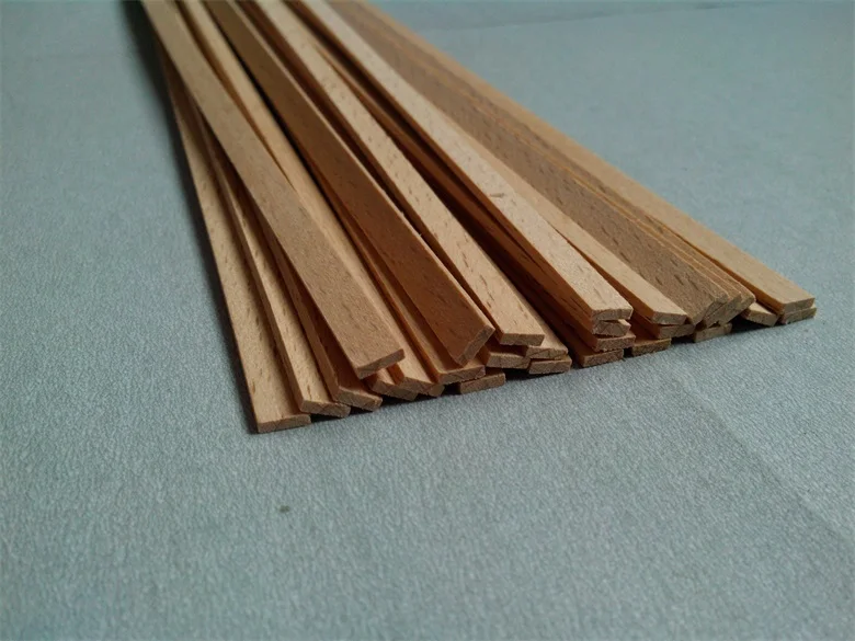 

NIDALE Model 2x500 mm thickness Red beech wooden Ship model kit Special-purpose wood material Solid wood batten 50 pcs/lot