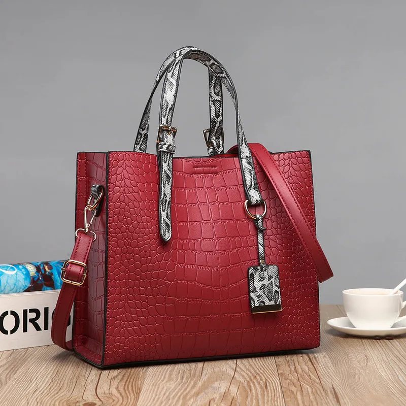 

luxury handbags women bags designer bags for women 2019 Snake skin crocodile pattern purses and handbags fashino ME959