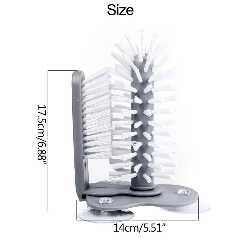 Креативная присоска ленивая чашка щетка для чистки стекла кухонная вращающаяся чашка чайная чашка щетка