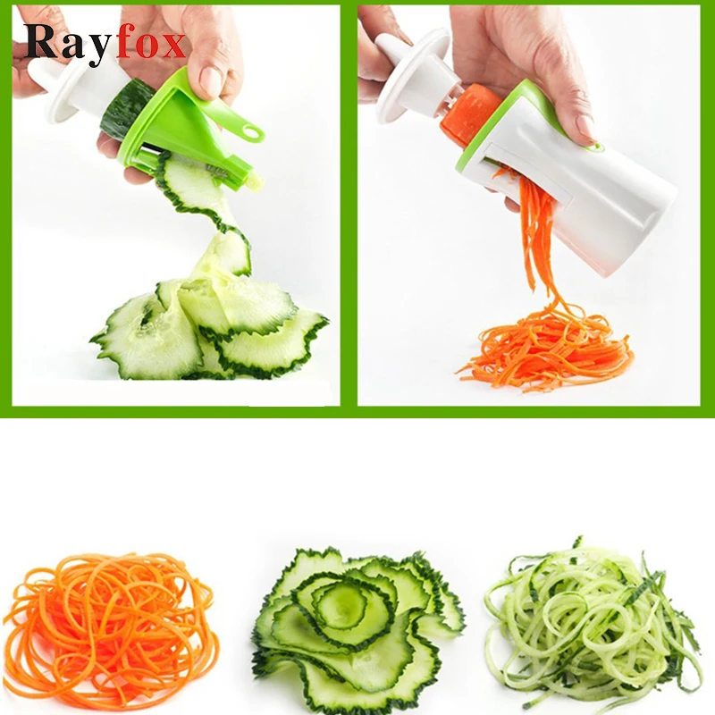 Kitchen Accessories Gadgets Tools Spiral Funnel Vegetable Grater ABS+Stainless Steel Carrot Cucumber Slicer Chopper Kitchen Item