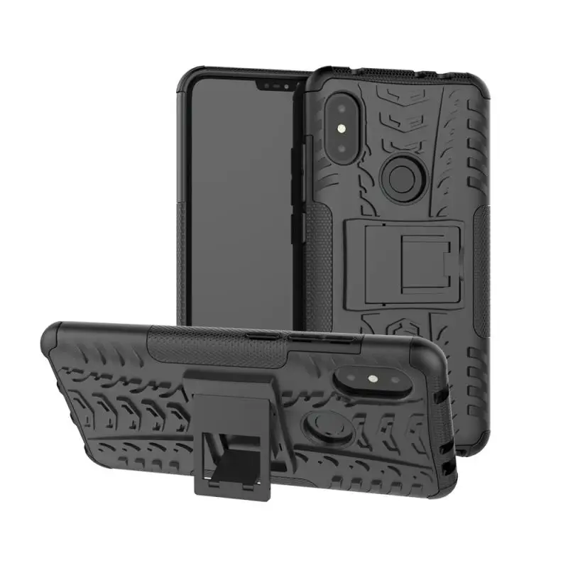 Heavy Duty Protection Armor Case for Xiaomi Redmi 6 Pro 6A Note Back Cover Silicone 2 in 1 Holder Stand Phone |