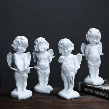 

Kiss Angel Ornaments Lovers Resin Crafts Cupid Angel Sculpture Wedding Photography Kewpie Doll Cherub Figurine Decor R818