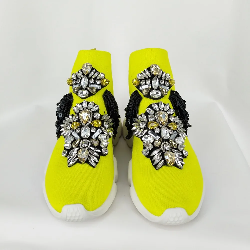Женские кроссовки со стразами стразы модные женские size34 45|Обувь без каблука| |