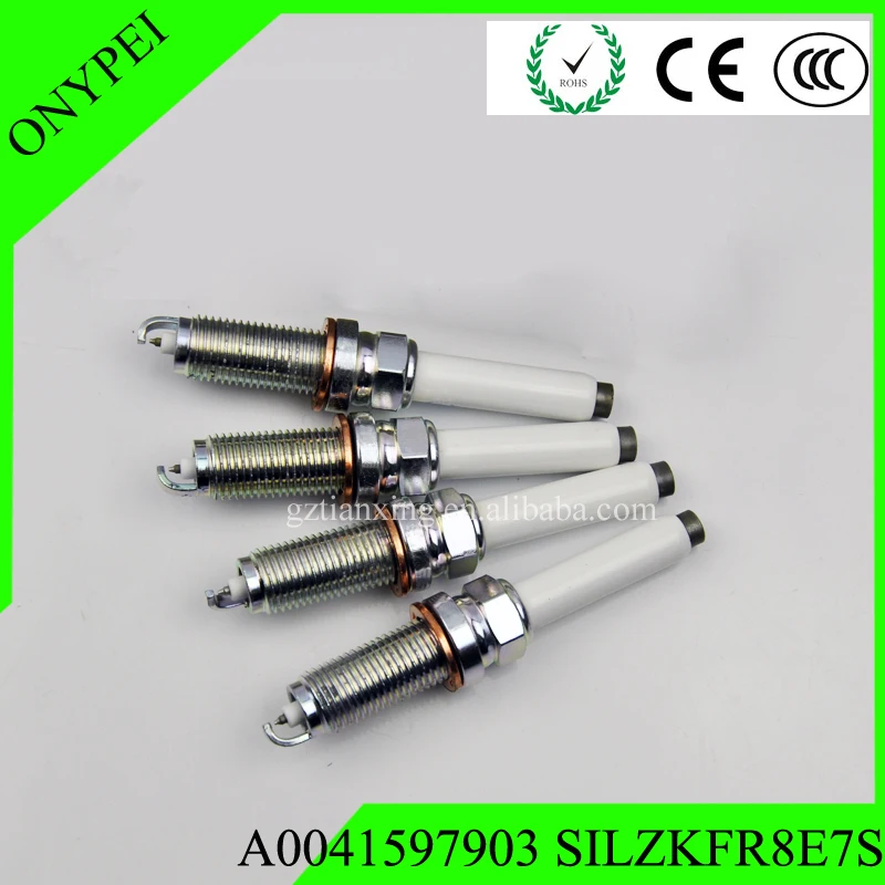 

A0041597903 SILZKFR8E7S 0041597903 4pcs Platinum Spark Plug For Mercedes-Benz C300 CLA250 GLC300 Metris