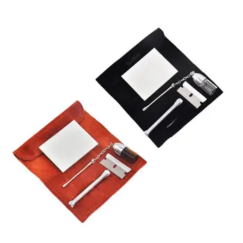 

5 Pc/Set New Style Small Size Suede Snuff Set Sniffer Set Tube Powder Dispenser Tobacco Bags Pipe Case