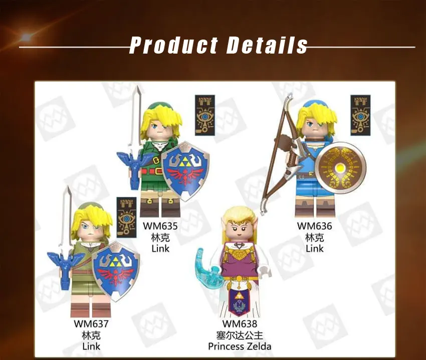 Zelda игра принцесса Zelda Link строительные блоки NinjagoINGLY куклы экшн модельные Фигурки игрушки для детей Подарки WM6053