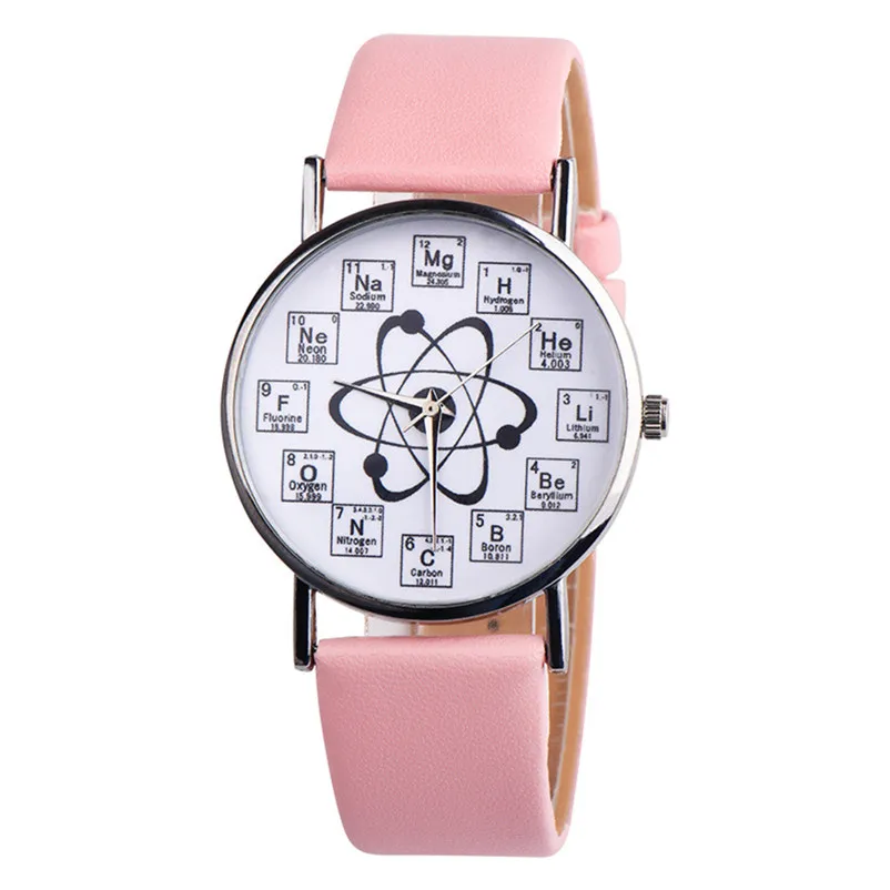 Newly Design Watch Women Girl Fancy Womens Chemical Element Casual Leather Band Analog Alloy Quartz Wrist Watch Clock J13#N (4)