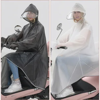 

EVA Creative Raincoat Double Brim Sleeves Night Reflective Electric Raincoat Poncho Bike Riding Men's Women's Raincoats Travel