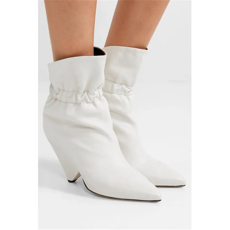 designer white ankle boots