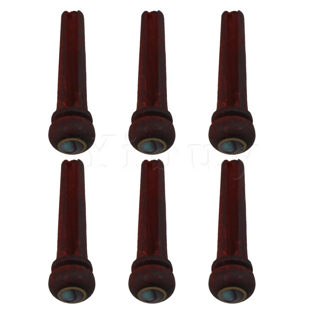

Yibuy Guitar Bridge Pins w/ Shell Dot Acoustic Guitar Replacement Parts Guitar Strings Fixed Cone String Nails & Pegs Pack of 6