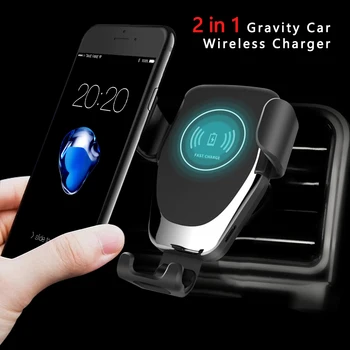 

Gravity Car Wireless Charger For iPhone XS Max X XR 8 Plus Fast Charging Car Air Vent Phone Holder For Samsung S10 Plus Note 10