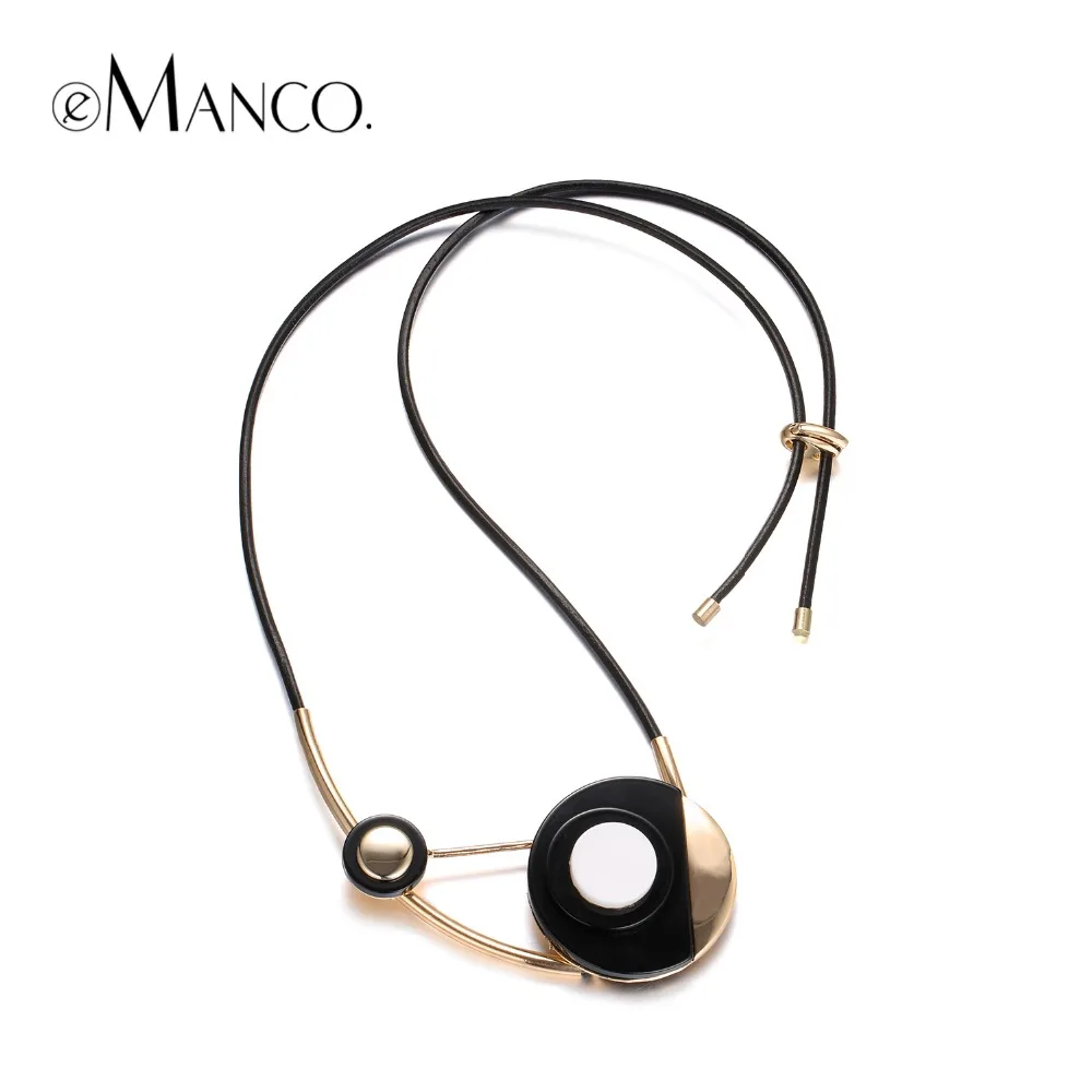 e-Manco Hot Resin Necklace For Women Long Vintage Acrylic Necklace Girl Friendship Gift Ethnic Fashion Jewelry