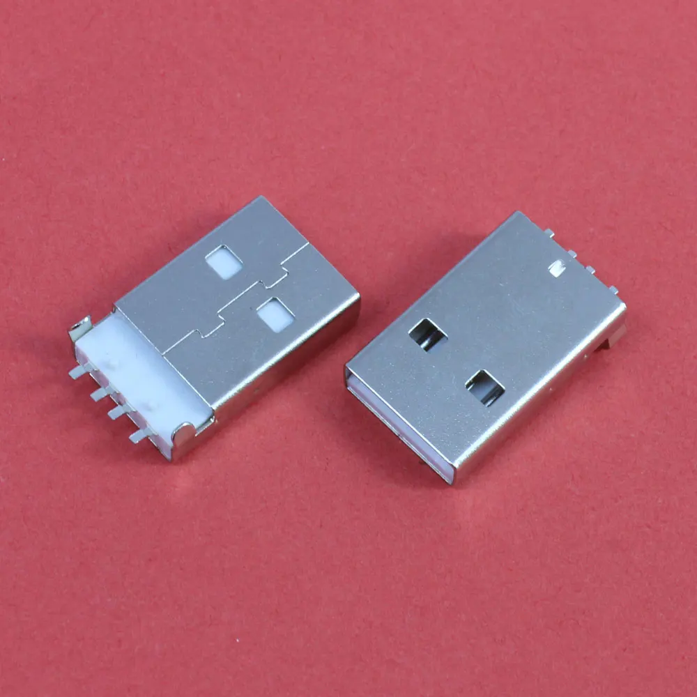 10pcs USB Male adapter Connector 4 Pin USB Jack Soldering Plug USB Cable Connector For Computer