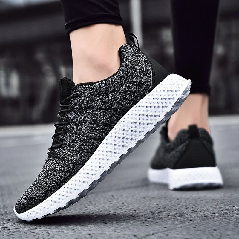 

2019 New Men Sneakers Breathable Platform Vulcanize Shoes Male Lace Up Casual Shoes Wear-resistant Walking Shoes Tenis Masculino