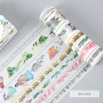 

8 pcs/box landscape Washi tape Set DIY Decoration Scrapbooking planner masking tape adhesive tape label stationery sticker