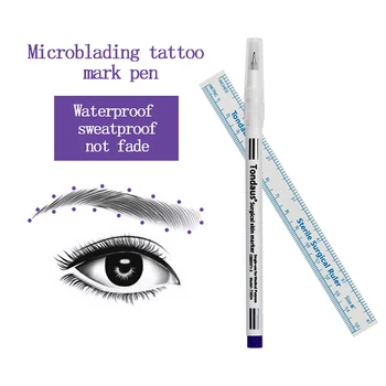 

10pcs Permanent Makeup Surgical Marker,sterile single useTattoo Pen Marker Stencil peSurgical Skin Maker pen