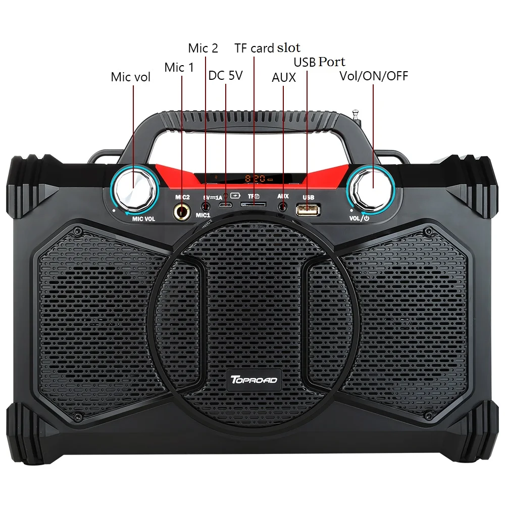  TOPROAD Big Power 30W Bluetooth Speaker Bass Portable Wireless Speakers Soundbox Support Remote Con