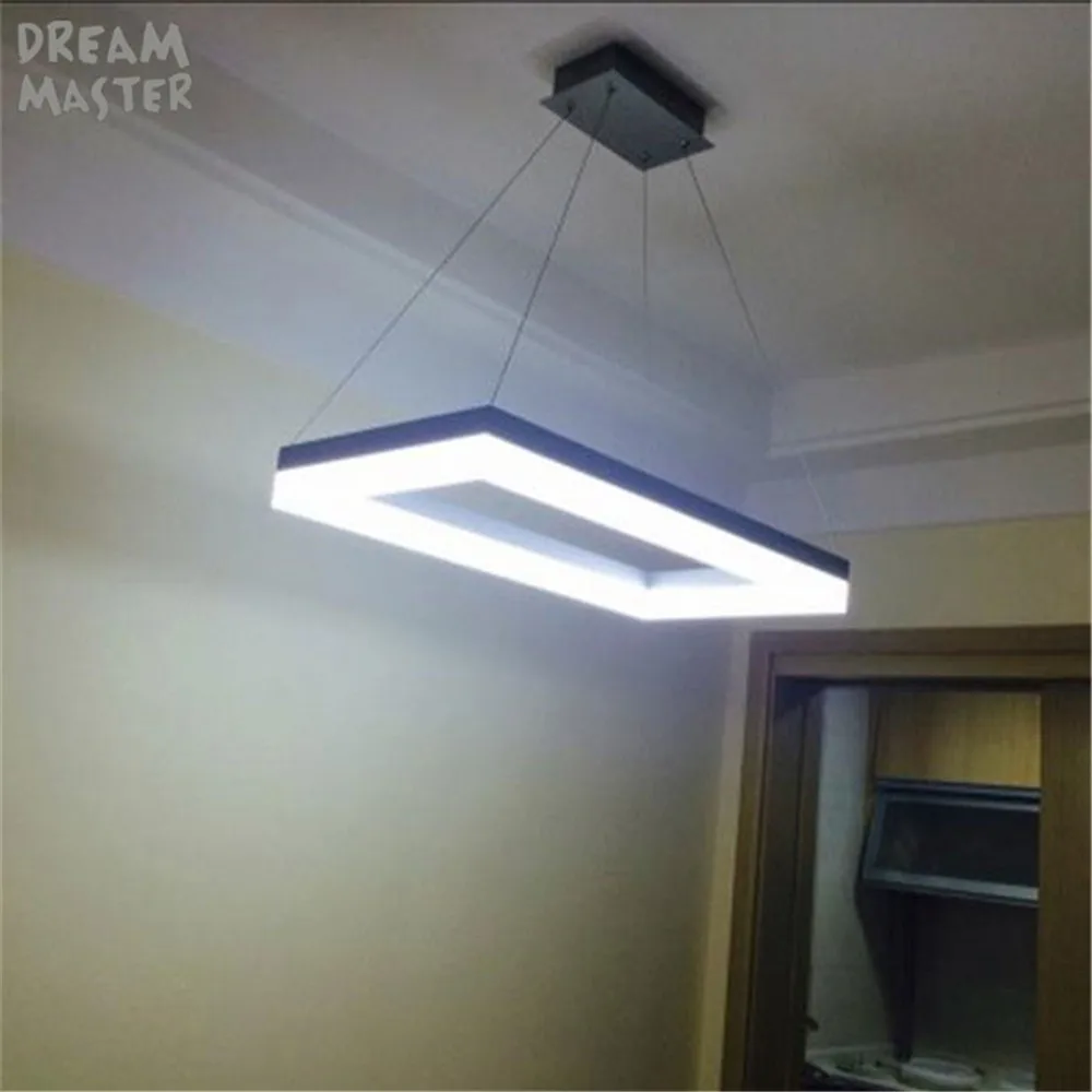 Luces colgantes acrílicas LED rectangulares modernos lámpara colgante