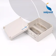 170*160*70mm IP66 ABS Waterproof Terminal Box ABS Terminal Block Box within 20 Copper Terminals DS-PG-20P