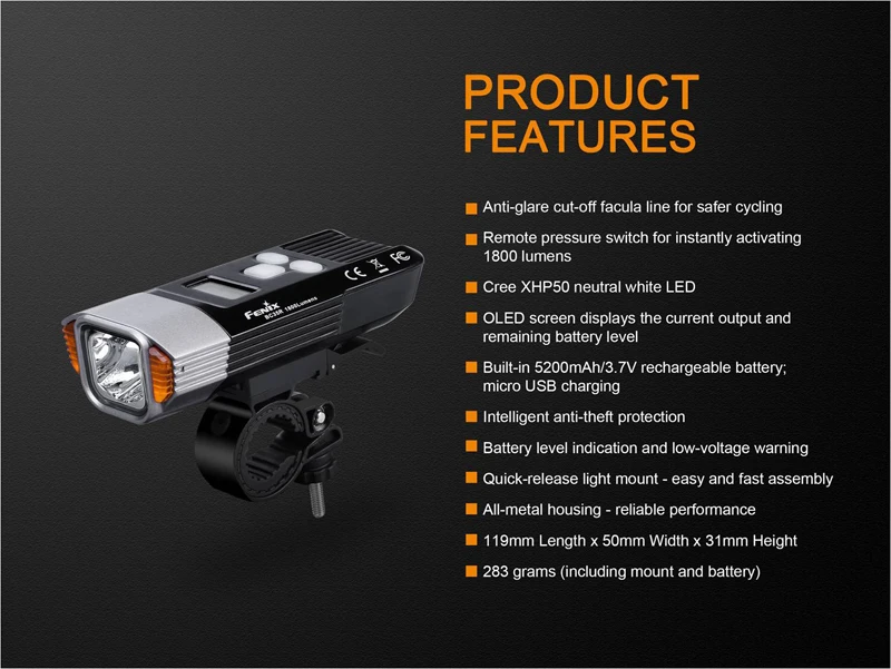 Fenix BC35R USB Rechargeable Bicycle Light (21)