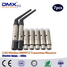 Dmx512 освещение и контроллер новая горячая распродажа 2,4 ГГц беспроводной dmx-контроллер 2 шт. передатчик и 5 шт. приемников