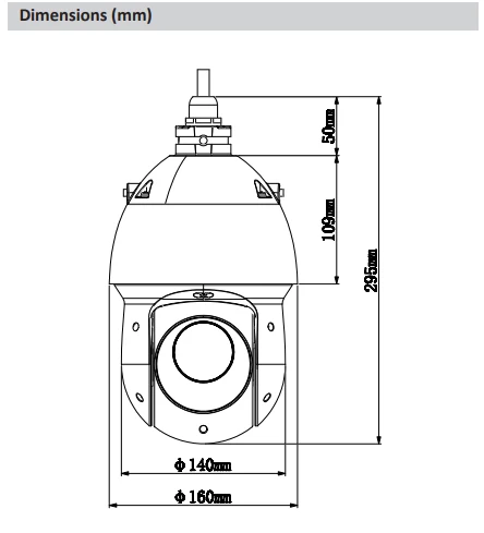 Dahua 4MP 12x IR PTZ сетевая камера H.265 H.264 Поддержка PoE+ IR 100 м водонепроницаемая IP66 5,3 мм~ 64 мм SD49412T-HN PTZ ip-камера