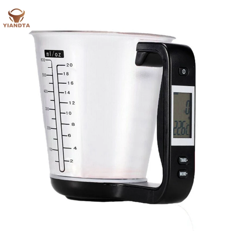 Measuring Cup Kitchen Scales Digital Beaker Libra Electronic Tool Scale With LCD Display Temperature Measurement Cups