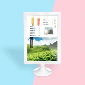 

A6 Vertical Safe Plastic Tabletop Sign Holder Stand POP Price Menu list Display Stand Advertising Display Board