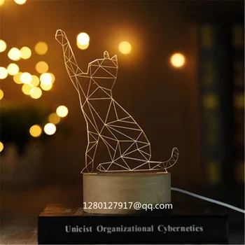 

Exquisite Home Decor Maneki Neko 3D Stereo lamp CUTE CAT Creative Night Light ACRYLIC Action Figure Toy Creative Gift Lamp P1190