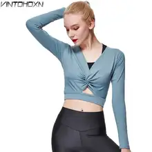 Женские фитнес топы тренировки, упражнения, физкультура Футболки Спортивная Толстовка Футболка Йога толстовки бег длинный рукав футболки CX458