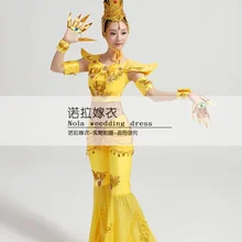 Китайский народный танец тысячи гуанин миф гуанин Весна фестиваль танцевальный костюм национальный костюм авалокитесвара