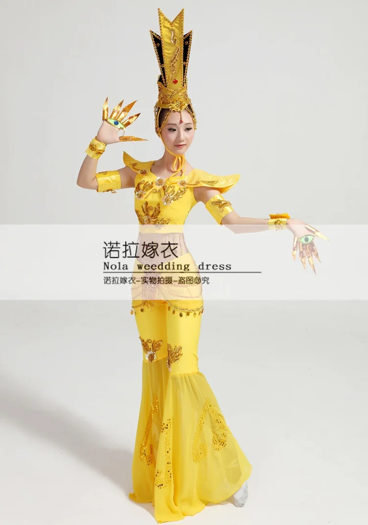 

Chinese folk dance thousand Guanyin myth Guanyin Spring Festival Dance Costume National Avalokitesvara Costume