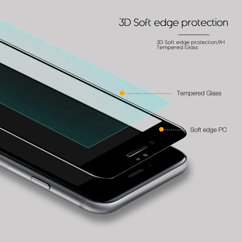 Wangcangli 3D для iphone 6s 7 Защитное стекло экрана 8 plus бронированное устойчивое к
