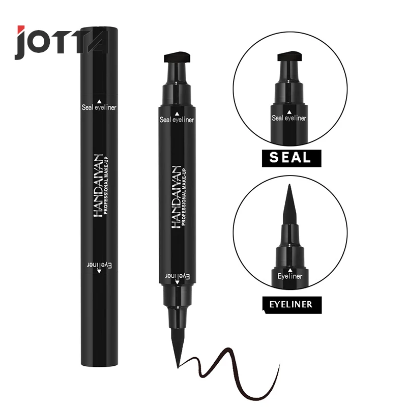 

Double-headed seal eyeliner Triangle seal eyeliner 2-in-1 waterproof eyeliner