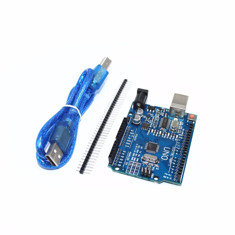 

high quality One set UNO R3 (CH340G) MEGA328P for Arduino UNO R3 + USB CABLE ATMEGA328P-AU Development board