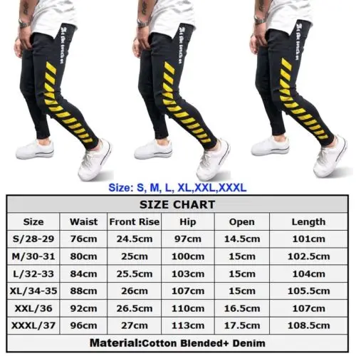 Hirigin 2018 Plus Size Jeans Men Stretchy Slim Fit Denim Pants Fear Of God Fashion Skinny Pencil Jeans Slim Streetwear Biker