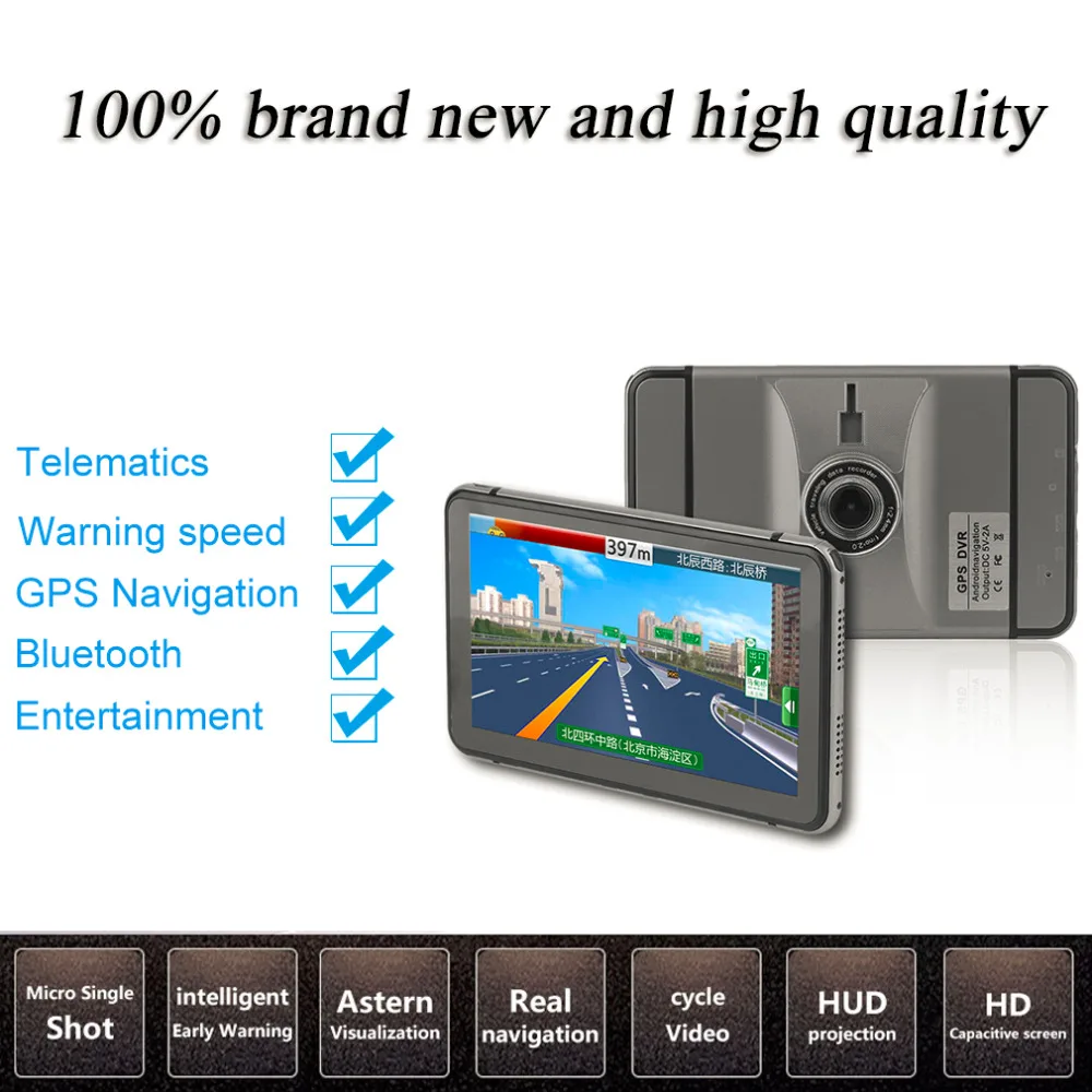 

Professional Automobile Car 800*480 Pixel GPS Navigation DVR Rear View Manually 350 Degree Rotation Navigator